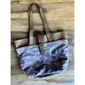 L.L. Bean Vintage Canvas & Leather Tote Bag